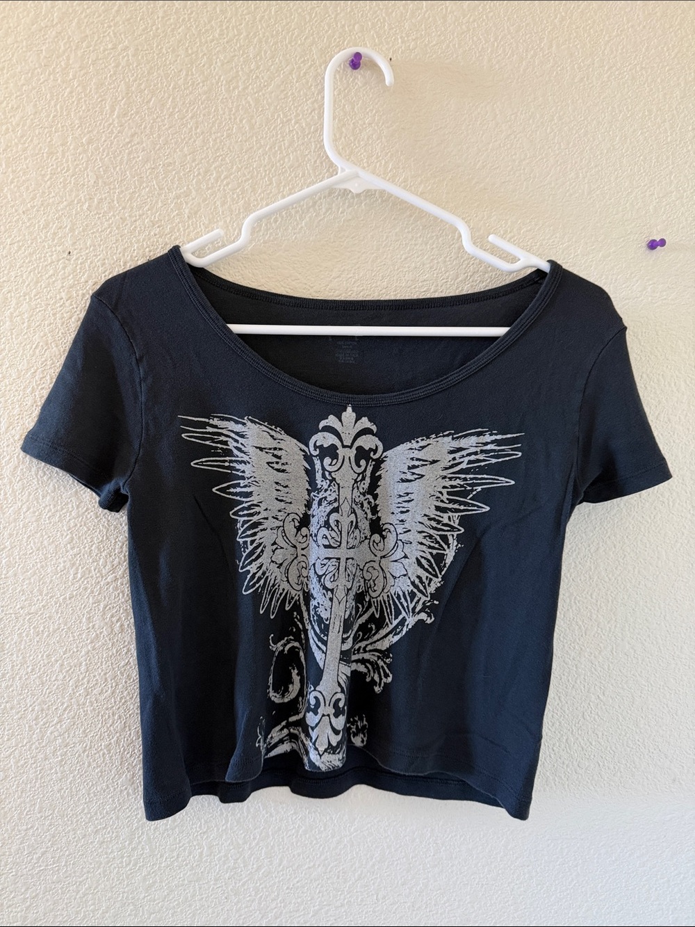 Brandy melville black Zelly winged skull too